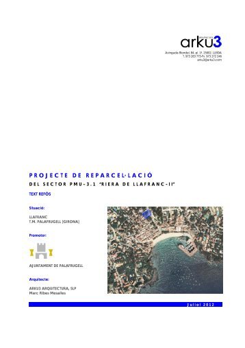 projectedereparcel· laci ó - Ajuntament de Palafrugell