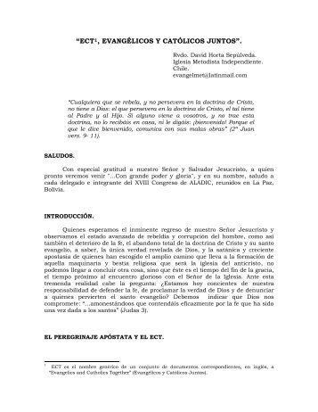 ECT Evangelicos y Catolicos juntos.pdf - Iglesia Presbiteriana ...