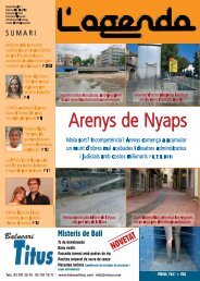 Arenys de Nyaps - L'Agenda