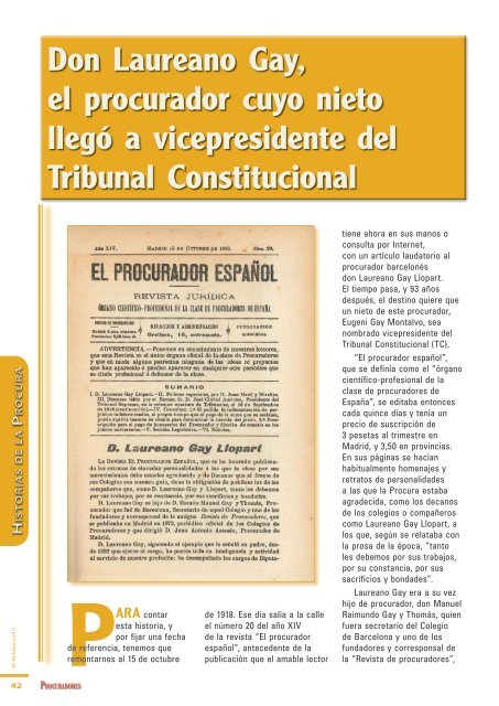 Historias de la Procura - Consejo General de Procuradores de España