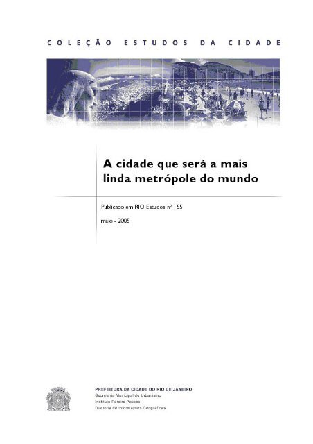 A cidade que será a mais linda metrópole do mundo ... - FAU-UFPA