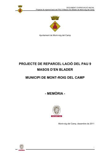 memòria - Ajuntament de Mont-roig del Camp