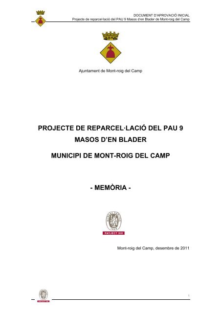 memòria - Ajuntament de Mont-roig del Camp