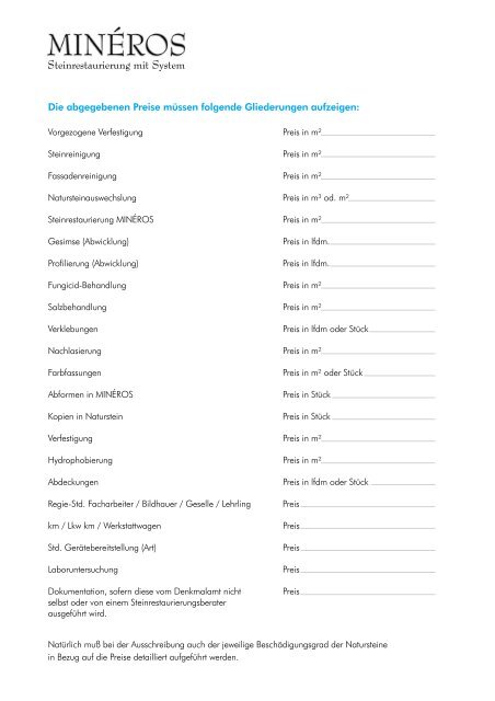 Steinrestaurierung mit System - KRUSEMARK