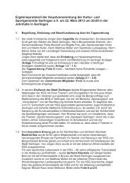 Protokoll zur Hauptversammlung - KSG Gerlingen eV