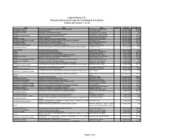 Legis Editores S.A. Revista Internacional Legis de Contabilidad ...