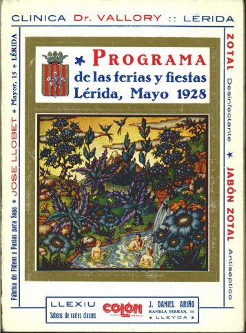 de las ferias y fiestas Lérida, Mayo 1928 - Fons Sol - Torres