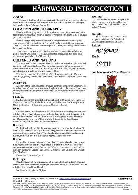 hârnworld introduction 1