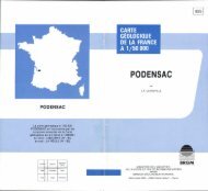 Notice explicative de la carte géologique de Podensac - SIGES ...