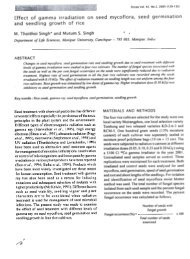 Effect of gamma irradiation on seed mycoflora, seed germination ...