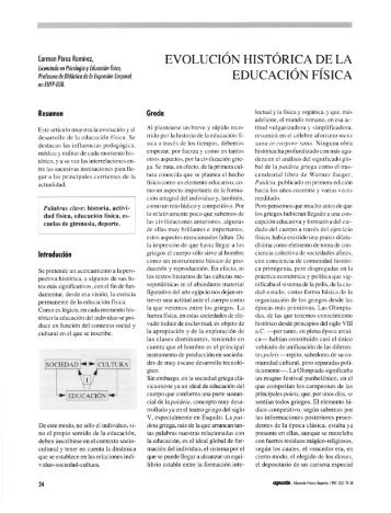 EVOLUCIÓN HISTÓRICA DE LA EDUCACIÓN FÍSICA - apunts