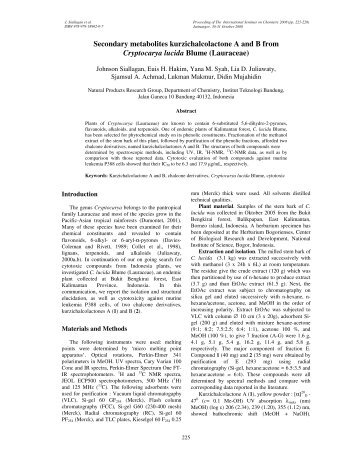 Secondary metabolites kurzichalcolactone A and B from ...