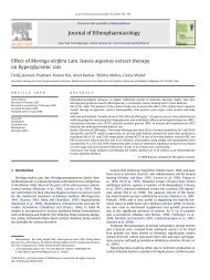 Journal of Ethnopharmacology Effect of Moringa oleifera Lam ...