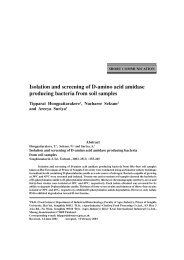 Isolation and screening of D-amino acid amidase producing bacteria ...