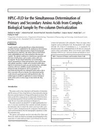 HPLC–FLD for the Simultaneous Determination of Primary and ...