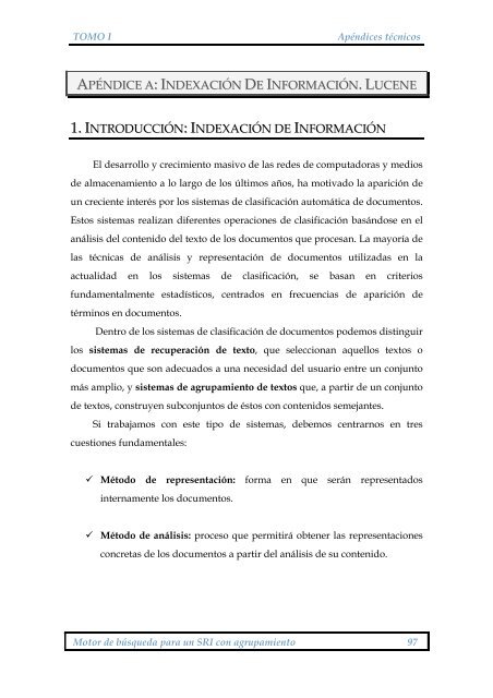 APÉNDICE A : INDEXACIÓN DE INFORMACIÓN . LUCENE 1 ...