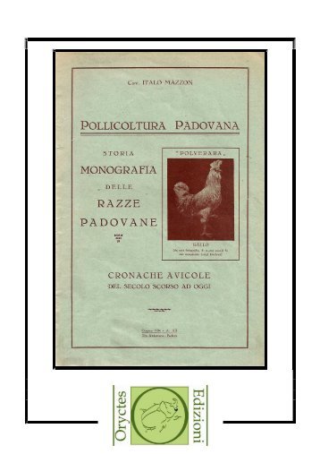 Pollicoltura Padovana - Storia monografia delle razze ... - Gallina Boffa