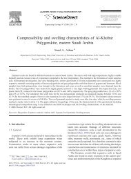 Compressibility and swelling characteristics of Al-Khobar ...
