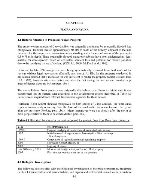 4-1 chapter 4 flora and fauna 4.1 - Department of Environment