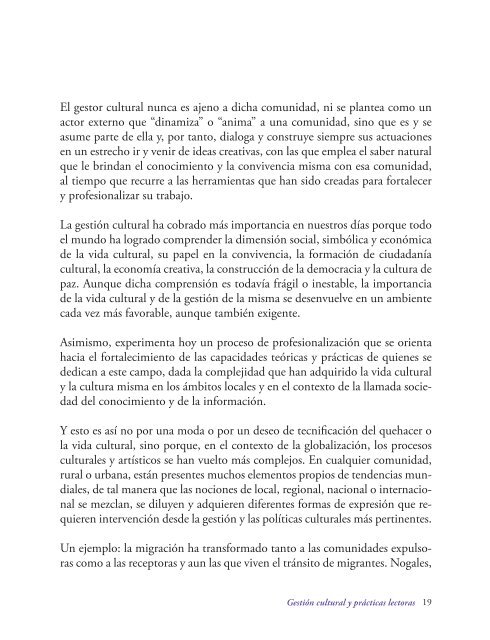 Cuaderno 12. Gestión cultural y lectura en tiempos de diversidad