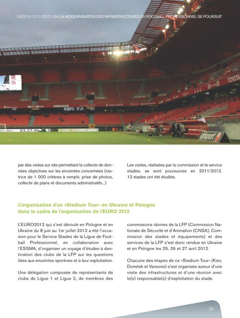 2011/2012 - Rapport d'activité de la LFP (7,6 Mo) - Ligue de Football ...