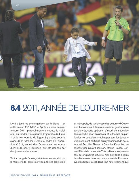 2011/2012 - Rapport d'activité de la LFP (7,6 Mo) - Ligue de Football ...