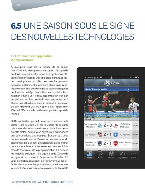 2011/2012 - Rapport d'activité de la LFP (7,6 Mo) - Ligue de Football ...