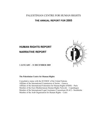 Annual Report - Palestinian Center for Human Rights