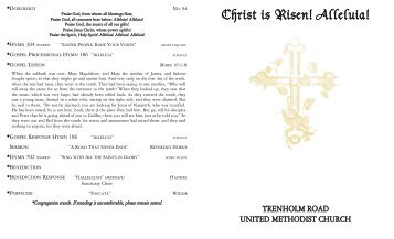 Christ is Risen! Alleluia! - Trenholm Road United Methodist Church