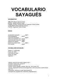 VOCABULARIO SAYAGUÉS - Furmientu