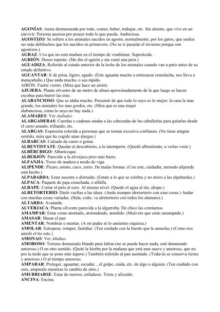 Vocabulario y Toponimia de Algodre. - Furmientu