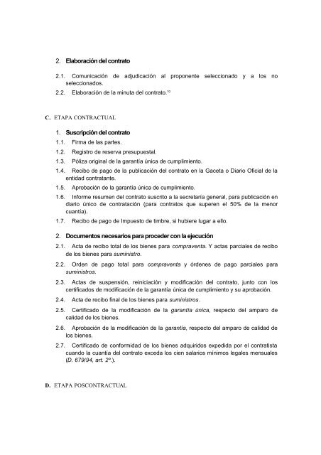 MANUAL DE PROCEDIMIENTO DE LA CONTRATACIÓN ESTATAL