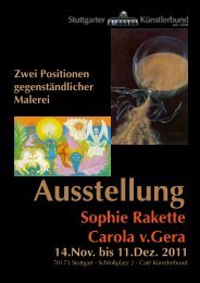Sophie Rakette Carola v.Gera - Stuttgarter Künstlerbund