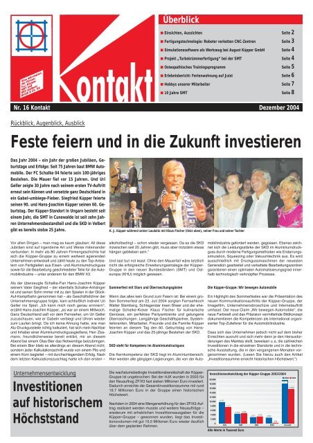 Feste feiern und in die Zukunft investieren - kuepper-gruppe.de