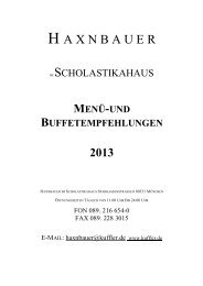 Bankettpläne - Kuffler Gastronomie München.