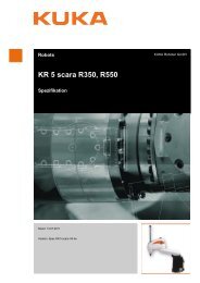 KR 10 scara R600, R850 - KUKA Roboter