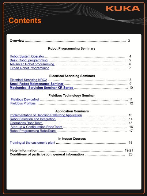 Seminar Program (PDF) - KUKA Robotics