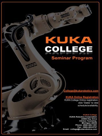 Seminar Program Clinton Township (PDF) - KUKA Robotics