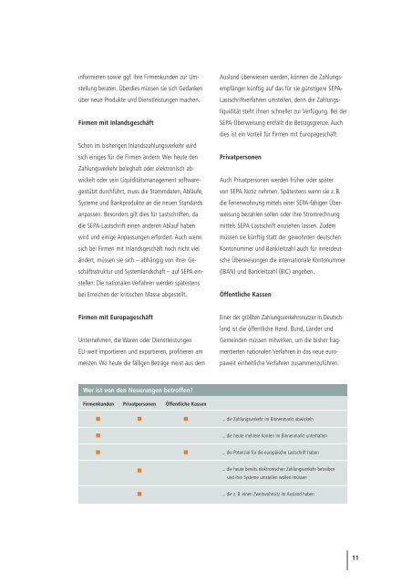 SEPA Broschüre 2 - Raiffeisen-Volksbank eG