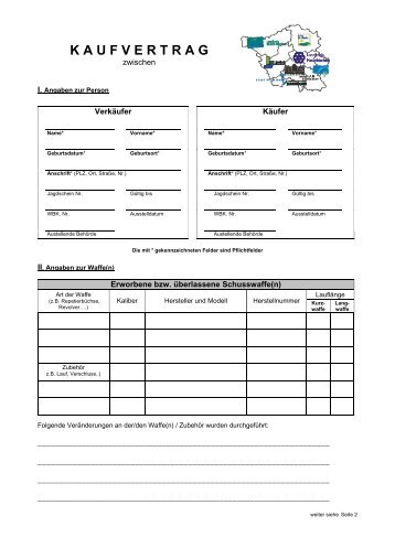 Kaufvertrag Waffen - Saarpfalz-Kreis