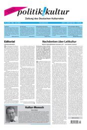 Ausgabe als PDF herunterladen - Deutscher Kulturrat