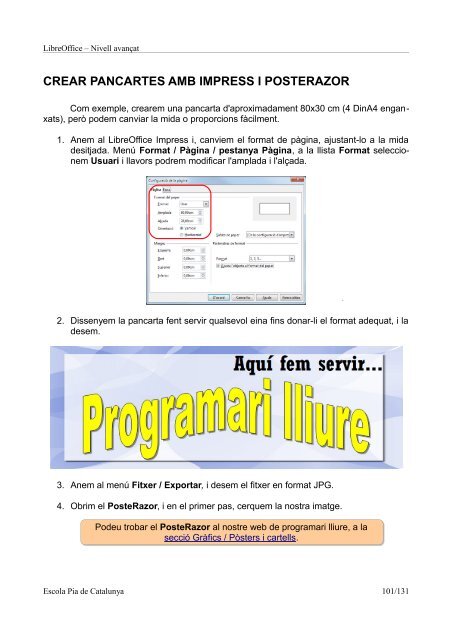 LibreOffice II: Nivell avançat - Programari lliure i recursos formatius ...