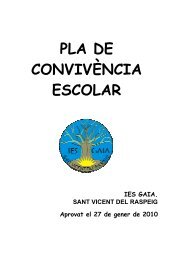 PLA DE CONVIVÈNCIA ESCOLAR - ies 'gaia' - Generalitat Valenciana