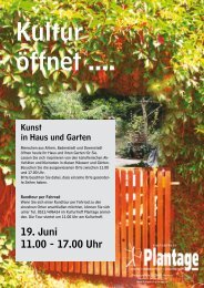 19. Juni 11.00 - 17.00 Uhr - Kulturtreff Plantage