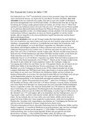 Der Zustand der Linien im Jahre 1749 - Kulturverein Bellheim