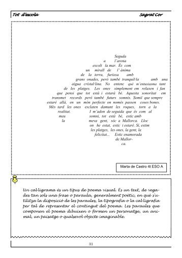 "Tot d'escola" Núm. 1, 2011 pgs 31 - sagrat cor palma