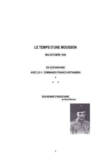 Souvenirs d'Indochine du Colonel René Moreau - MINERVE