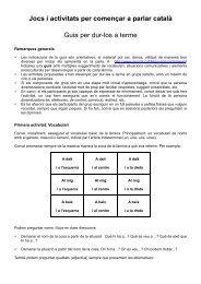 Jocs i activitats per començar a parlar català - Cal