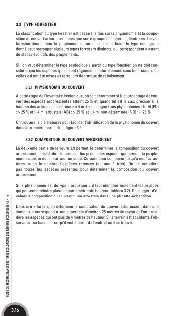 Guide de reconnaissance des types écologiques - Ministère des ...