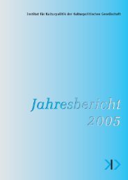 Jahresbericht 2005 - Kulturpolitische Gesellschaft eV